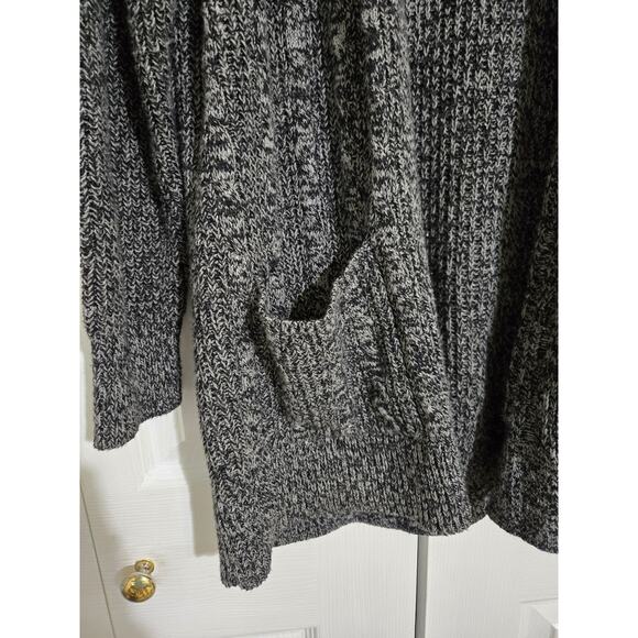 St John's bay large women's gray open front knit cardigan sweater - Picture 3 of 8